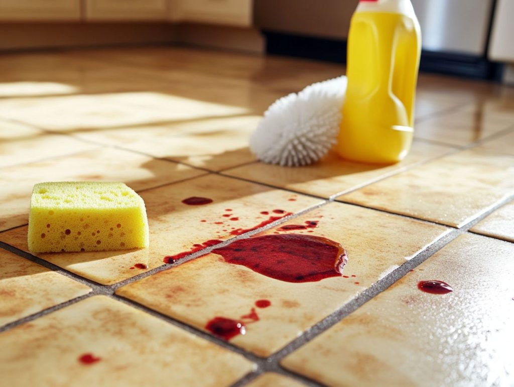 How to get rid of tough food stains on ceramic tiles